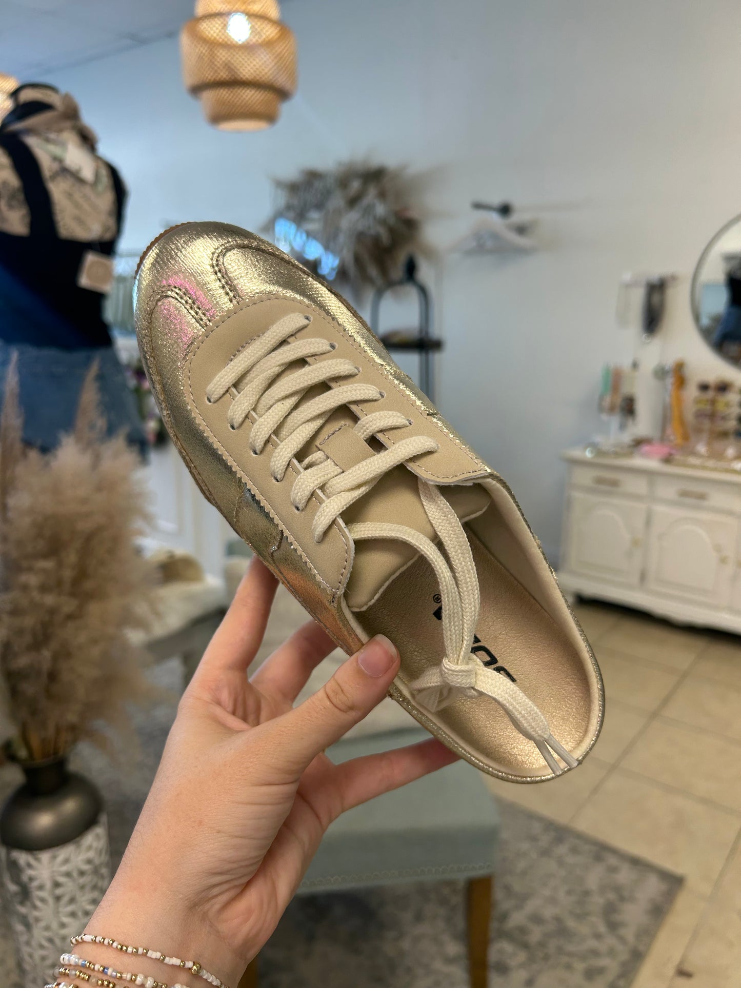 Gold Mule Sneakers