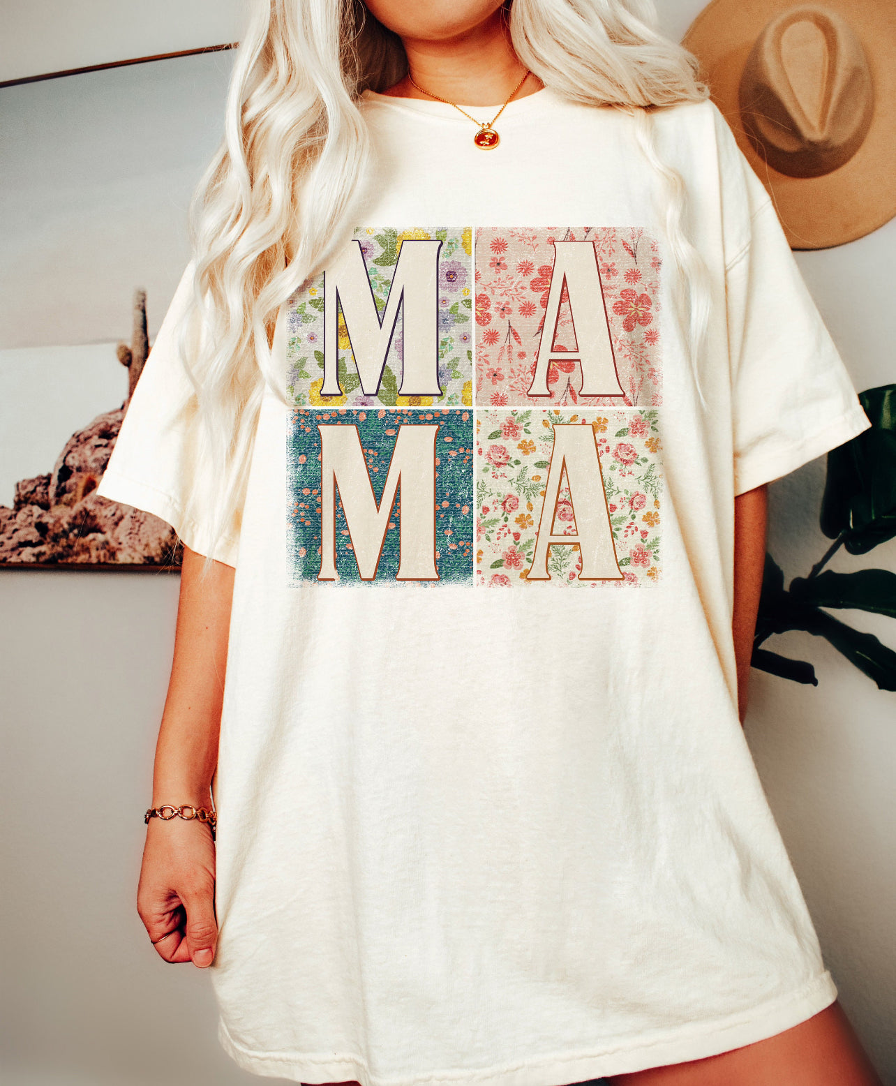 Mama Floral Graphic Tee.