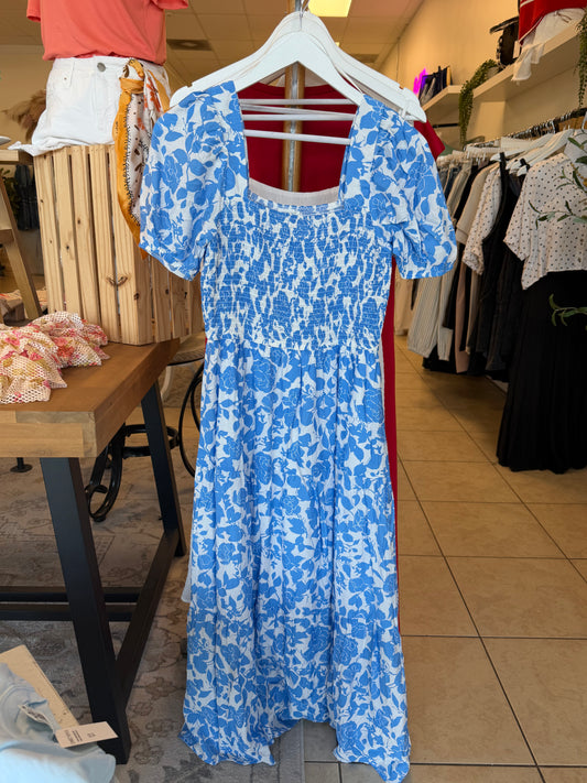 Feeling Blue Floral Dress