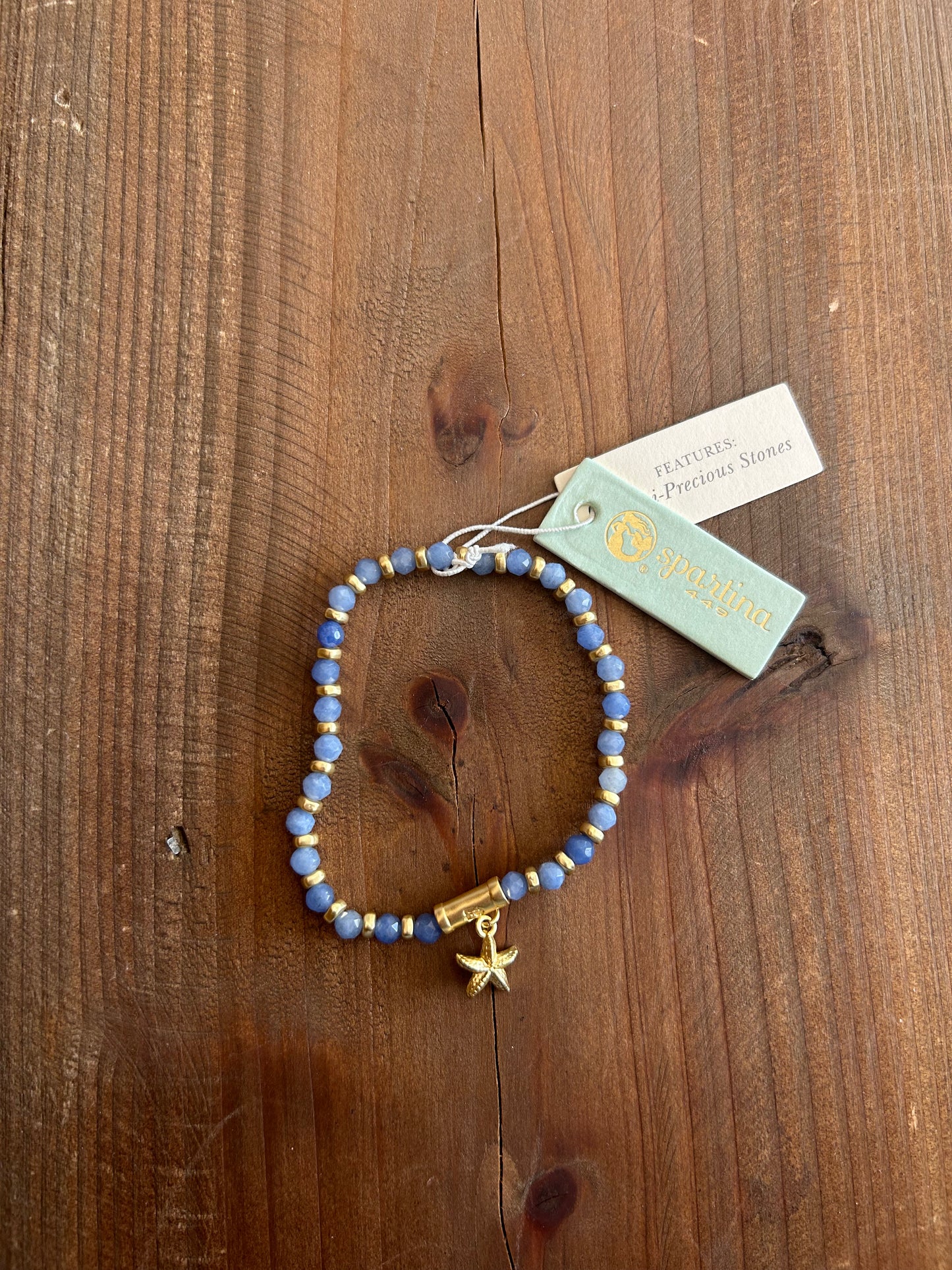 Calm Waters Stretch Bracelet 4mm Blue Aventurine