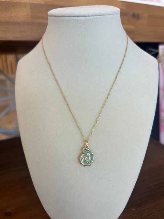 Nautilus Necklace 17" Sea Foam