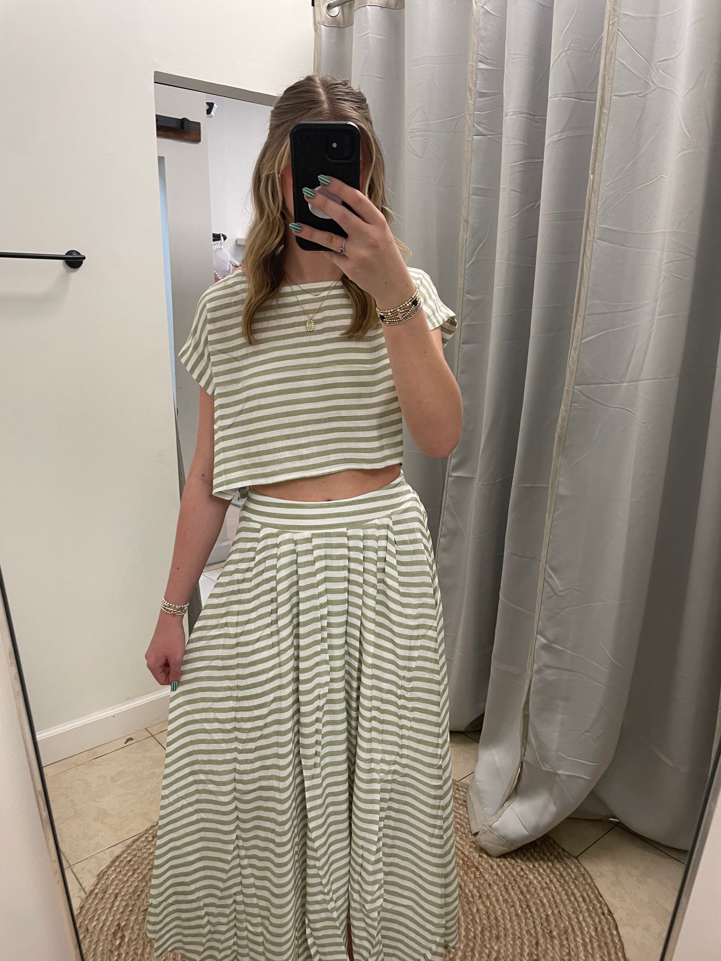 Natalia Stripe Set Skirt