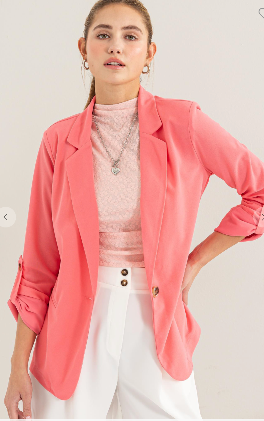 Coral Lightweight Blazer