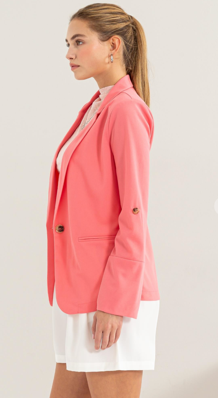 Coral Lightweight Blazer