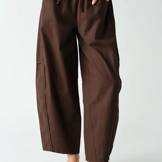 Ember's Choclate Brown Barrel Pants