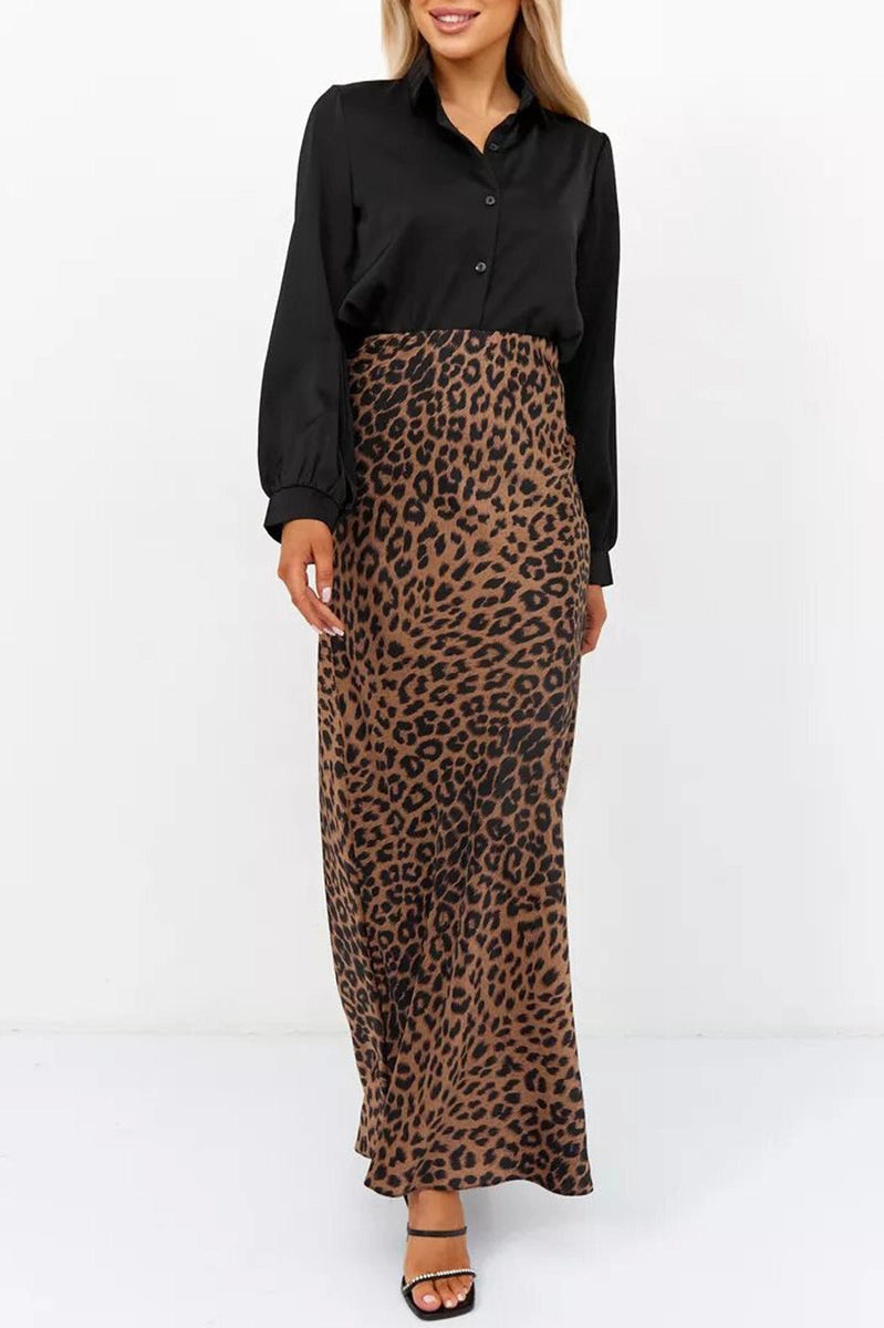 Astr Leopard Skirt
