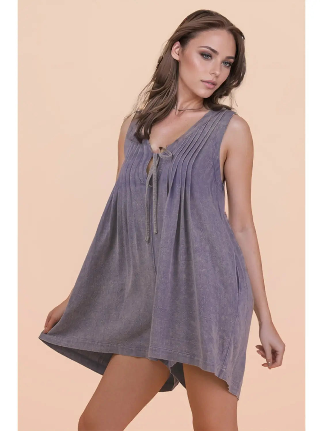 Ava's Denim Romper
