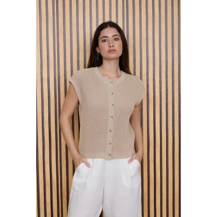 Button Sweater Vest