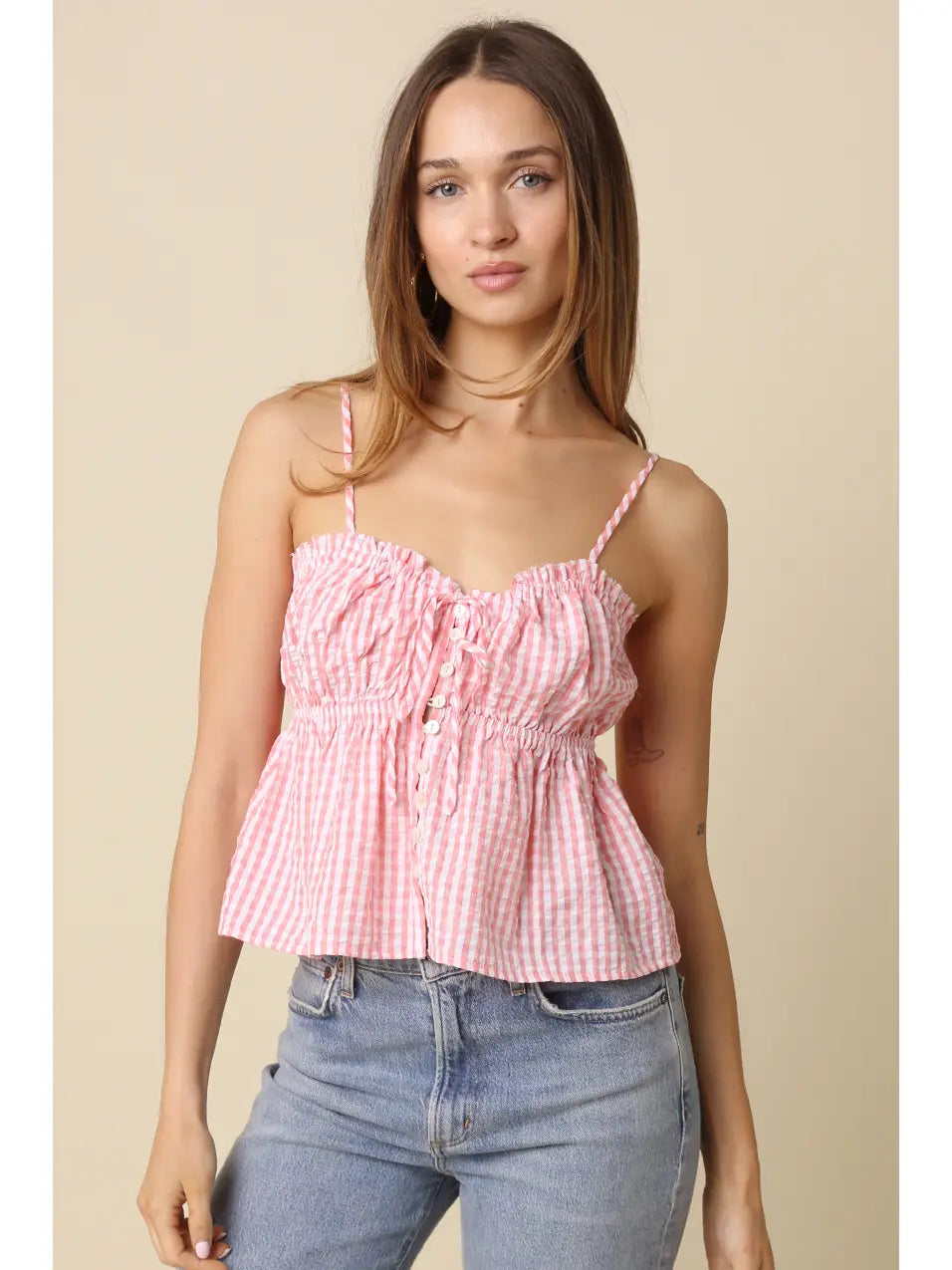 Gina Gingham Tank