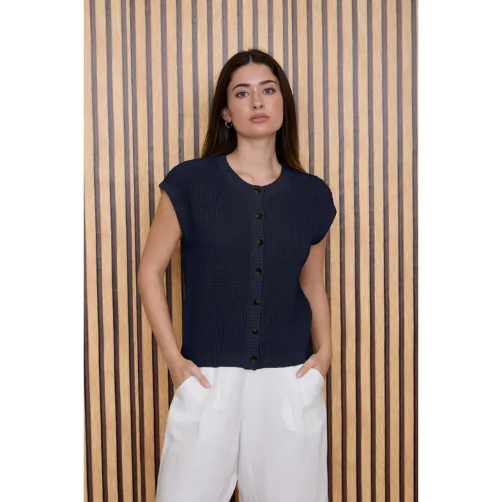 Button Sweater Vest