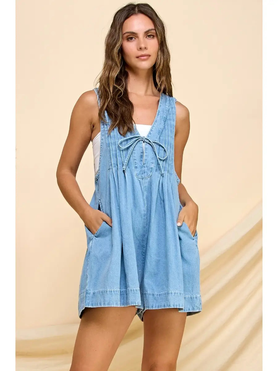 Hailey's Denim Romper