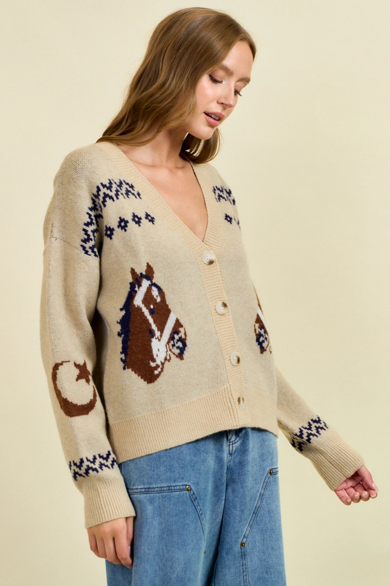 Hailee's Horse Cardigan