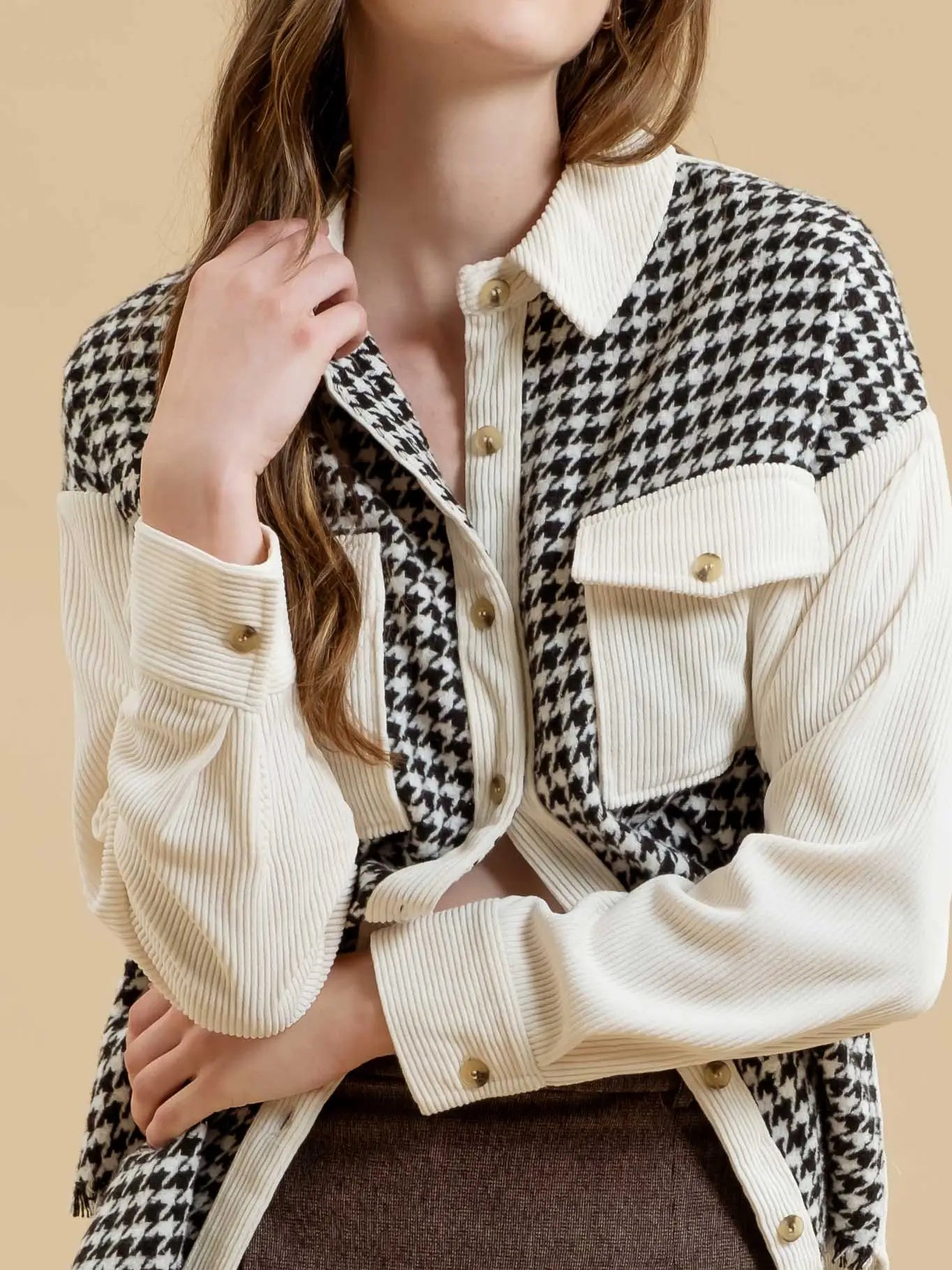 Harley Houndstooth Shacket