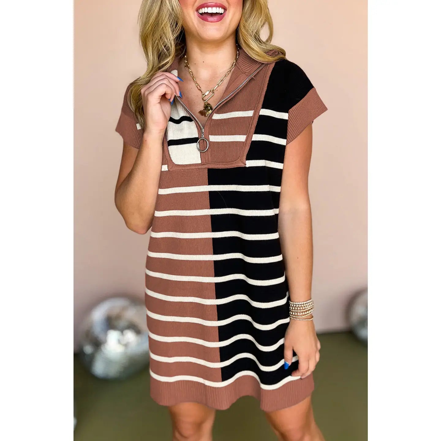 Kyra Striped Color-Block Dress