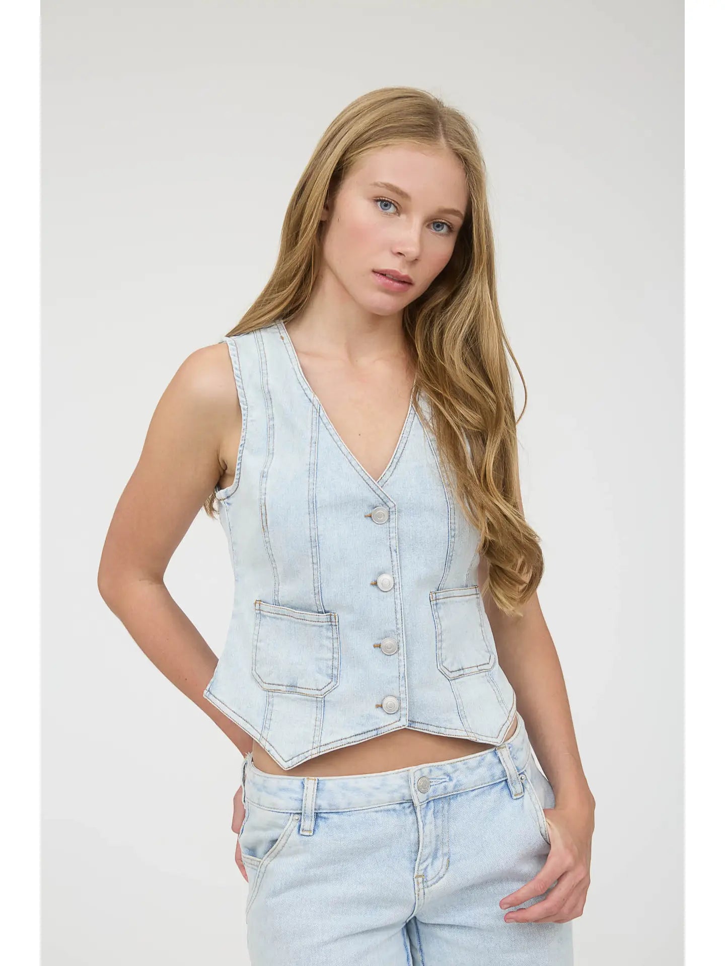 Leah Denim Vest