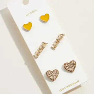 Mama Earrings In a Set