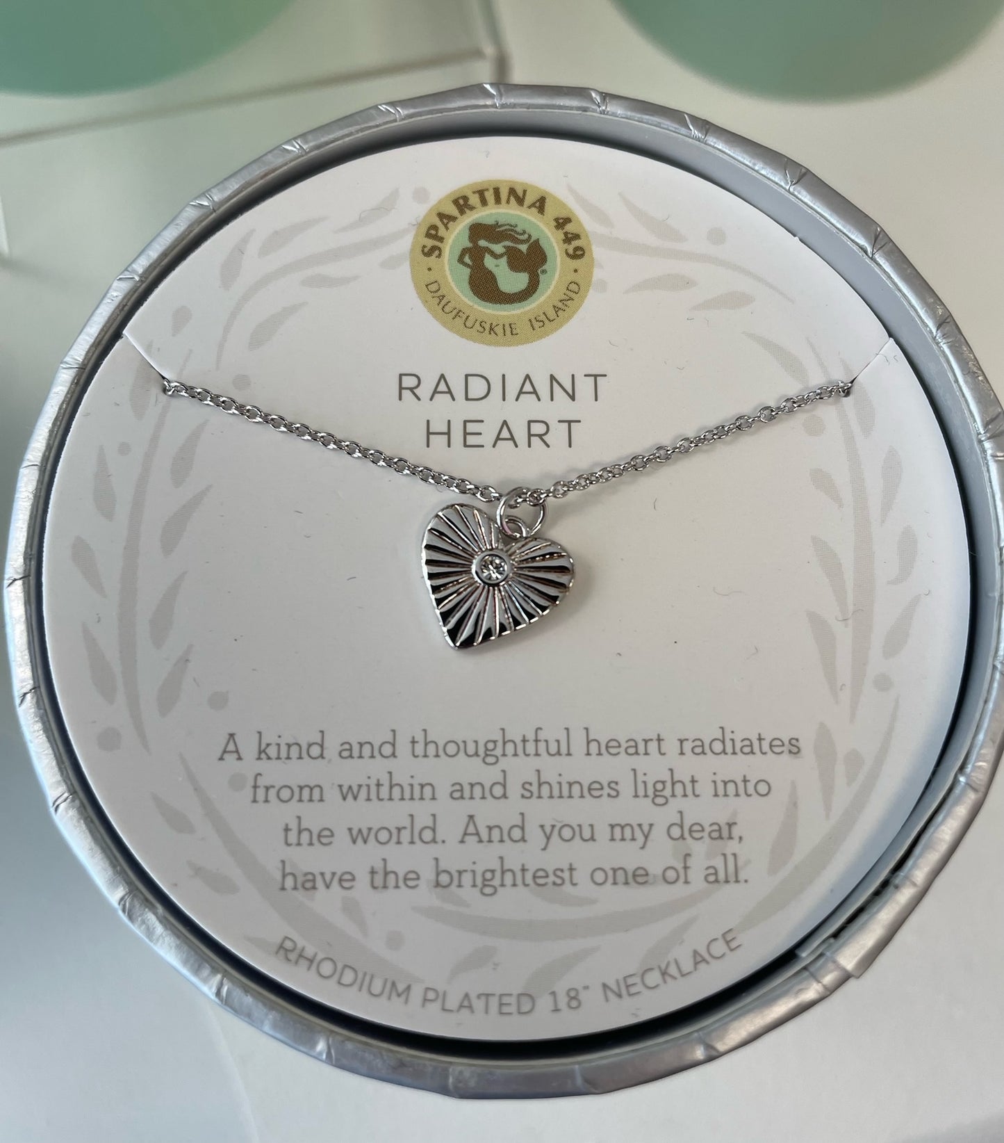 SLV Necklace Radiant Heart Silver