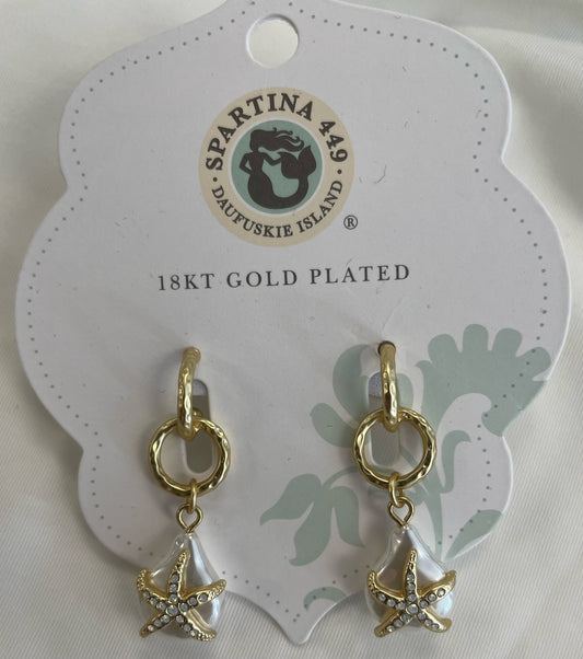 Starfish Groupie Earrings Pearl