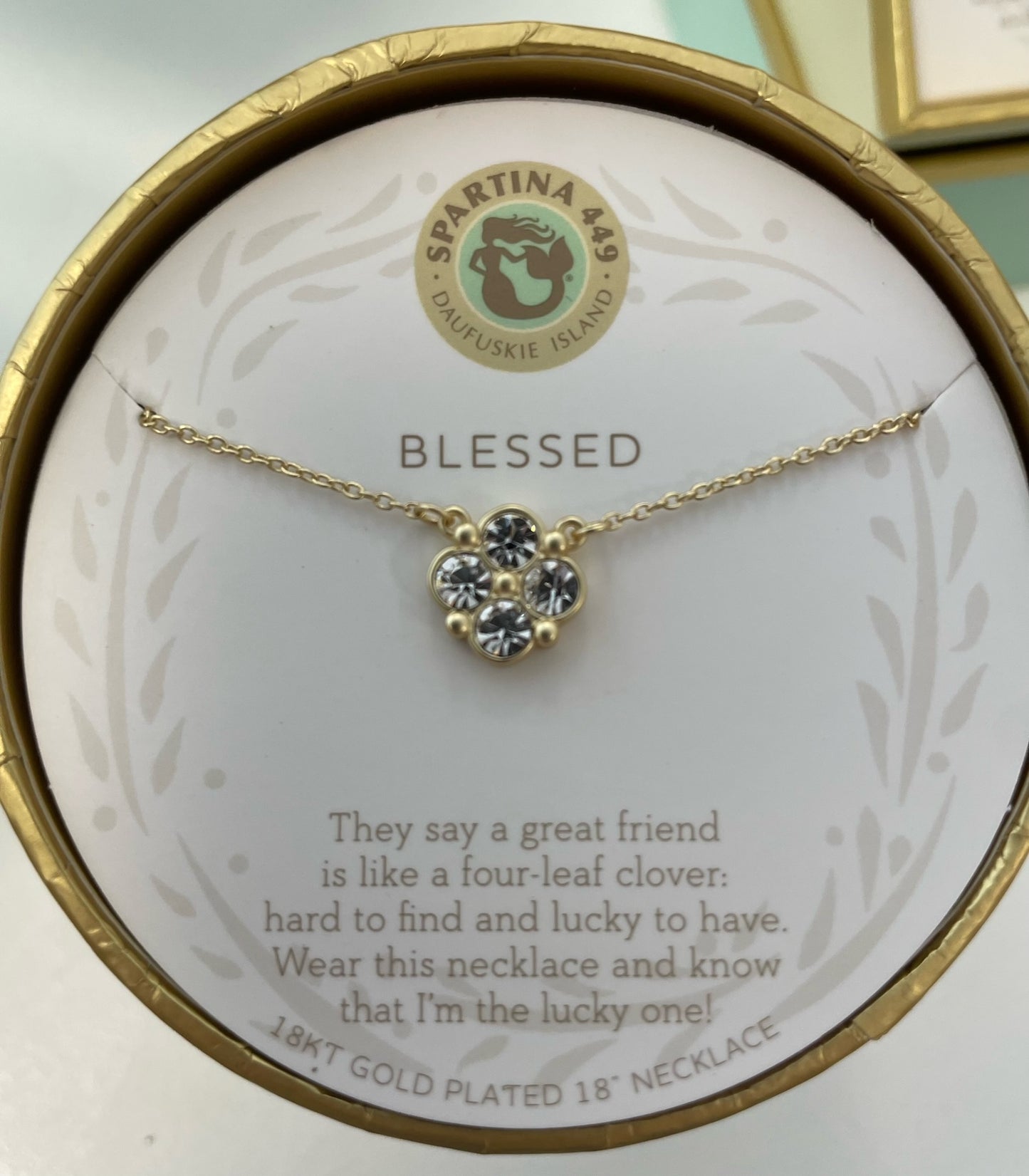 SIV Necklace Blessed/Crystal Clover