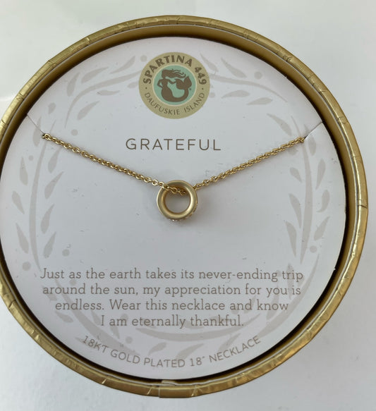 SLV Necklace Grateful Gold